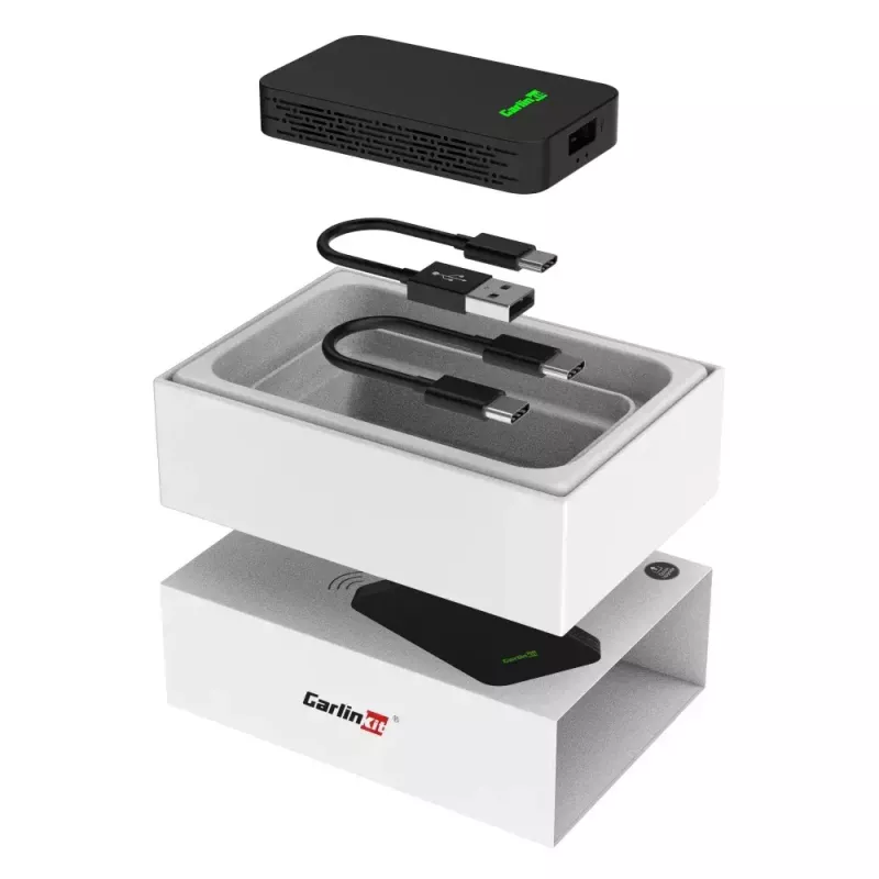 Car-Media-Empfänger Carlinkit CPC200-2AIR Schwarz Wi‑Fi 5 GHz / 2,4 GHz, Bluetooth 4.1, USB‑C