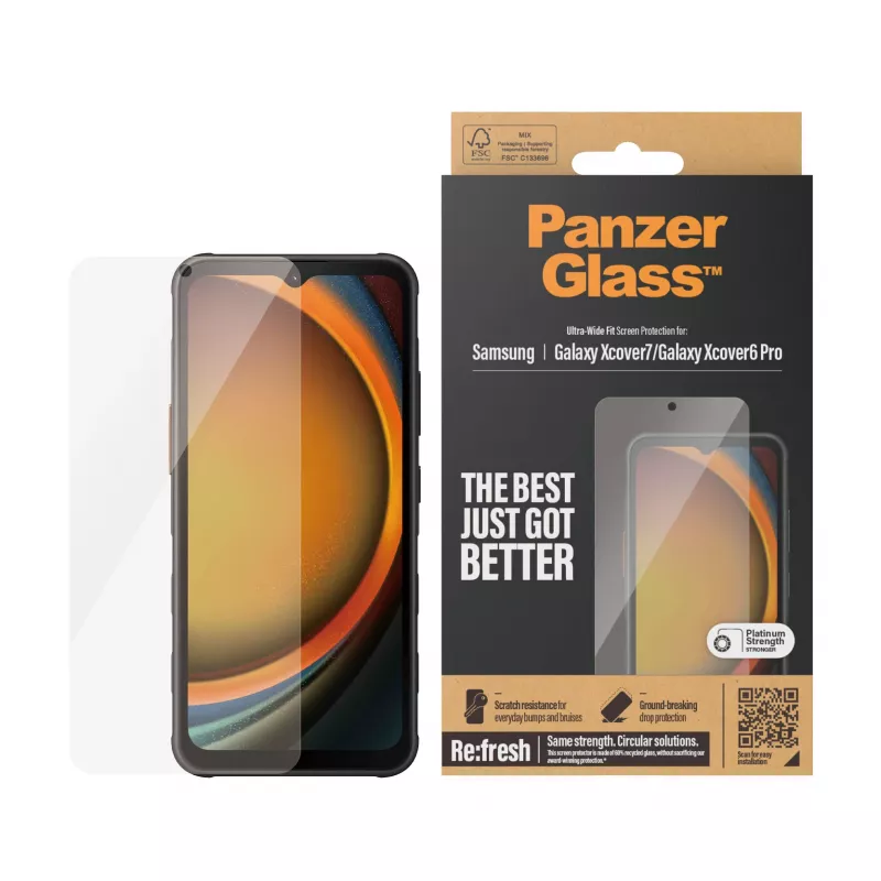 PanzerGlass ® Displayschutzfolie Samsung Galaxy Xcover7 | Xcover6 Pro | Ultra-Wide Fit