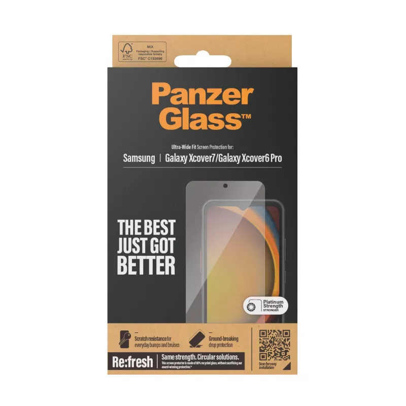 PanzerGlass ® Displayschutzfolie Samsung Galaxy Xcover7 | Xcover6 Pro | Ultra-Wide Fit