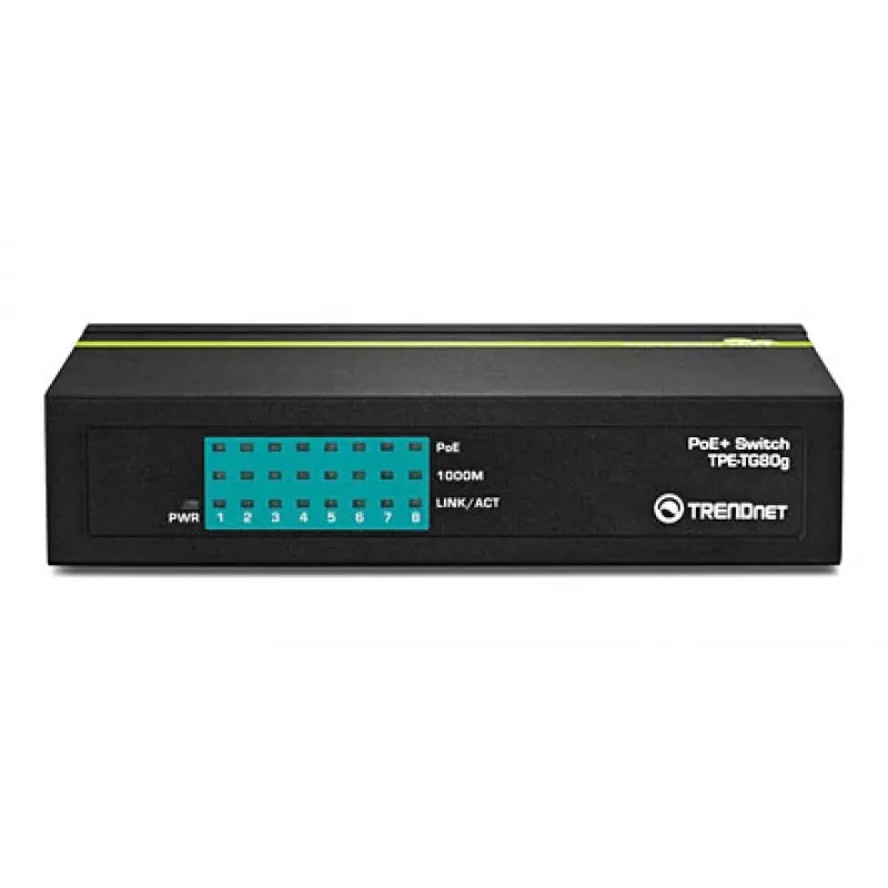 TRENDNET PoE+ Switch 8-Port Gigabit Greennet 8x GbE PoE+