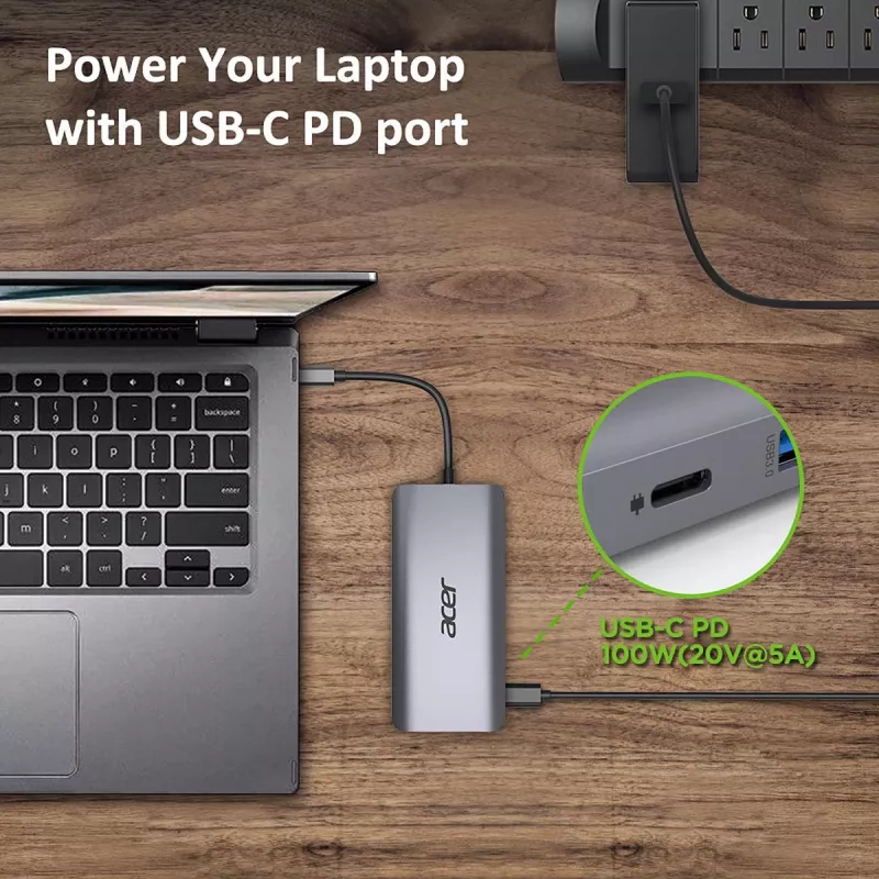 ACER 12in1 Type C Dongle Silber