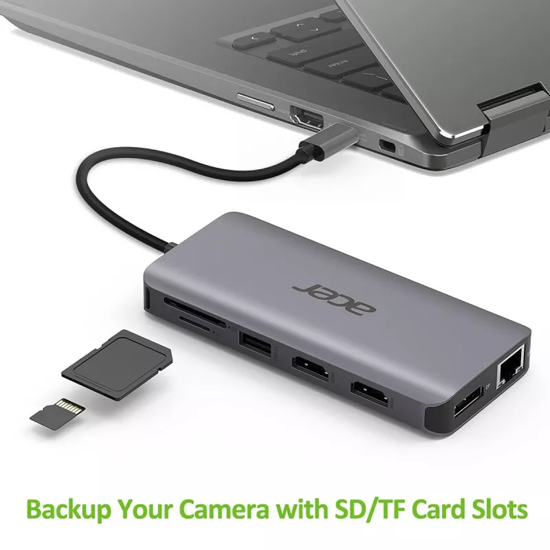 ACER 12in1 Type C Dongle Silber