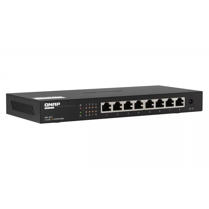 QNAP QSW-1108-8T Netzwerk-Switch Unmanaged 2.5G Ethernet (100/1000/2500) Schwarz
