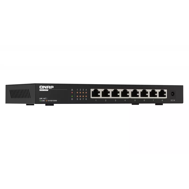 QNAP QSW-1108-8T Netzwerk-Switch Unmanaged 2.5G Ethernet (100/1000/2500) Schwarz
