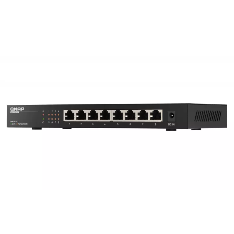 QNAP QSW-1108-8T Netzwerk-Switch Unmanaged 2.5G Ethernet (100/1000/2500) Schwarz