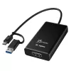 j5create JVA11-N 4K HDMI™ Capture Adapter, Schwarz, USB 3.2 Gen 1 (3.1 Gen 1), 3840 x 2160 Pixel, Aluminium, 0,19 m, Taiwan