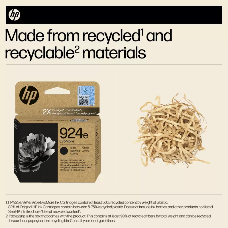 HP 924e EvoMore Schwarz Original Tintenpatrone