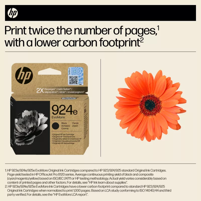 HP 924e EvoMore Schwarz Original Tintenpatrone