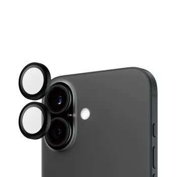 PanzerGlass ® Hoops® Kameralinsenschutz Schwarz iPhone 16 | 16 Plus