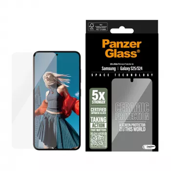 PanzerGlass ® Keramik-Displayschutz Samsung Galaxy S25 | S24 | Ultra-Wide Fit mit EasyAligner