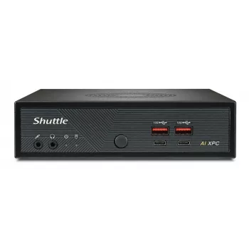 Shuttle Slim AI PC DN11H7 Intel Core Ultra 7 155H, Intel Arc Grafik, 2xHDMI, 2x DP, 4x 2.5 Gbit LAN, VESA, 24/7 Dauerbetrieb