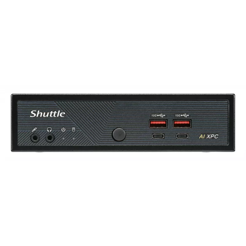 Shuttle Slim AI PC DN11H7 Intel Core Ultra 7 155H, Intel Arc Grafik, 2xHDMI, 2x DP, 4x 2.5 Gbit LAN, VESA, 24/7 Dauerbetrieb