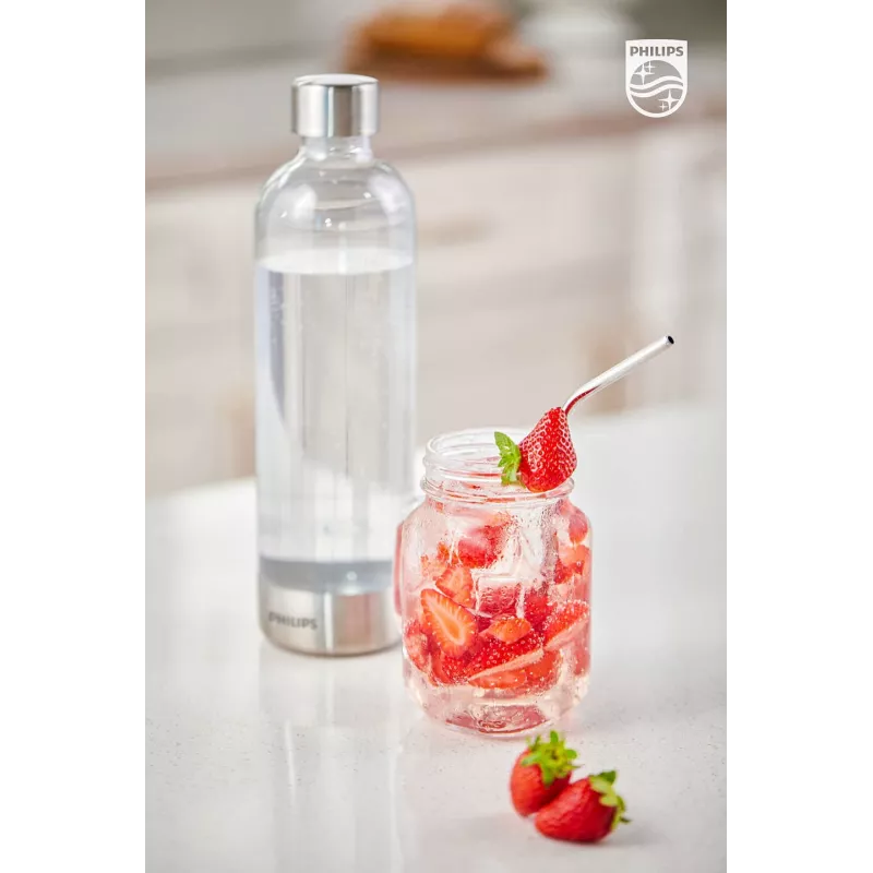 Philips ADD912/10 Trinkflasche Täglicher Gebrauch 1000 ml Polyethylenterephthalat (PET), Edelstahl Edelstahl, Transparent