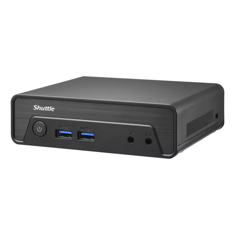 Shuttle Nano PC NE10N, Intel N 100, 1x HDMI, 1x DP, 6x USB, 1x LAN, lüfterlos, 24/7 Dauerbetrieb, inkl. VESA