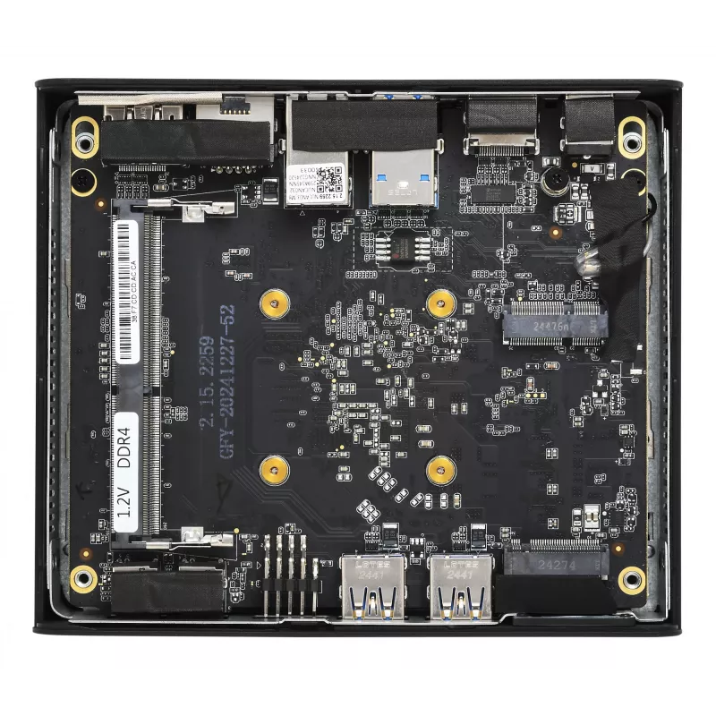 Shuttle Nano PC NE10N, Intel N 100, 1x HDMI, 1x DP, 6x USB, 1x LAN, lüfterlos, 24/7 Dauerbetrieb, inkl. VESA