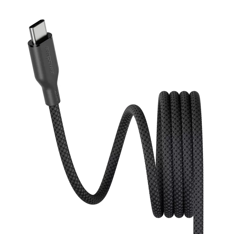 PanzerGlass empower™ by ® Magnetic 240W USB-C to USB-C Kabel | USB 2.0 | 1,5 m | Space Schwarz