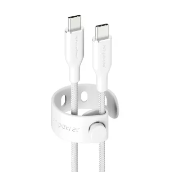 PanzerGlass empower™ by ® Racing 60W USB-C-auf-USB-C-Kabel | USB 2.0 | 2 m | Silberweiß