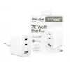 PanzerGlass empower™ by ® Turbo 70W Multiple Charger incl. 2 x USB-C + USB-A | EU Plug | Silver White