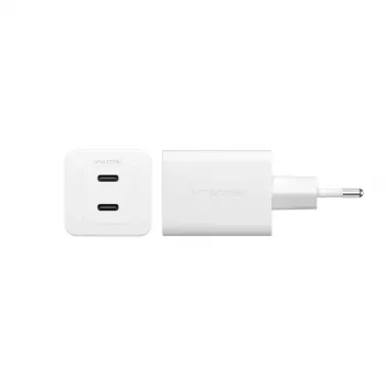 PanzerGlass empower™ by ® Turbo 45W Charger incl. 2 x USB-C | EU Plug | Silver White