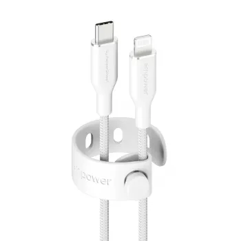 PanzerGlass empower™ by ® Racing 60W USB-C auf Lightning Kabel | USB 2.0 | 1,2 m | Silberweiß