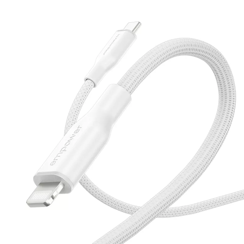 PanzerGlass empower™ by ® Racing 60W USB-C auf Lightning Kabel | USB 2.0 | 1,2 m | Silberweiß