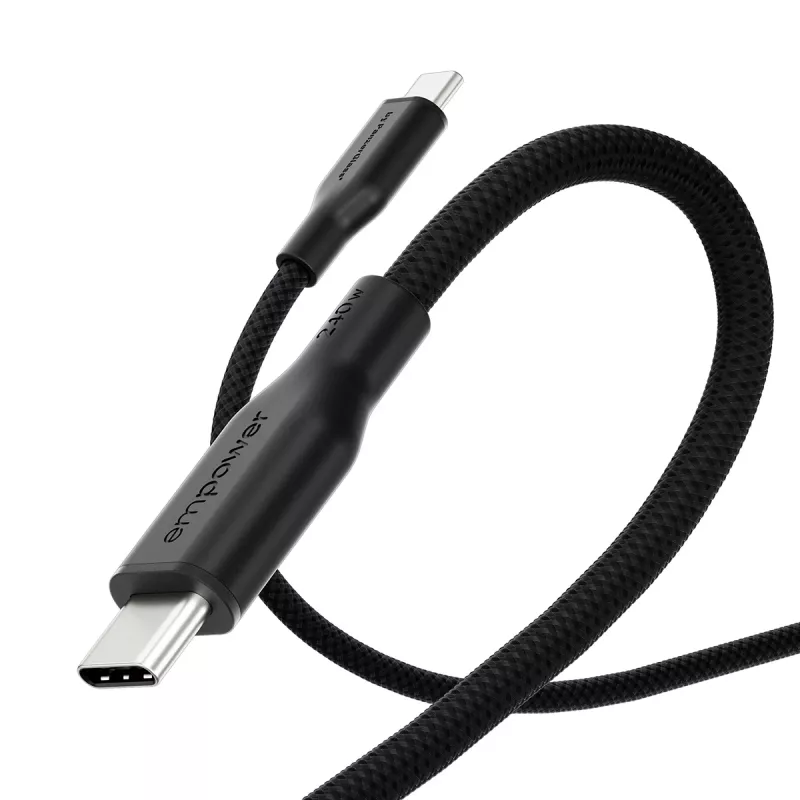 PanzerGlass empower™ by ® Racing 240W USB-C-auf-USB-C-Kabel | USB 2.0 | 2M | Space Schwarz