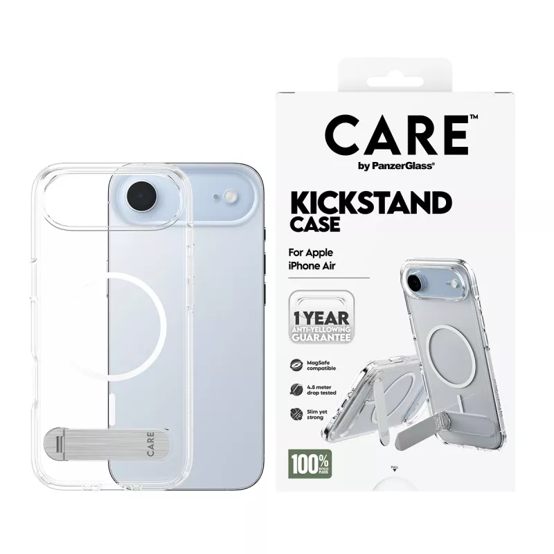 PanzerGlass CARE™ by ® Hülle Transparent mit Ständer & MagSafe iPhone Air