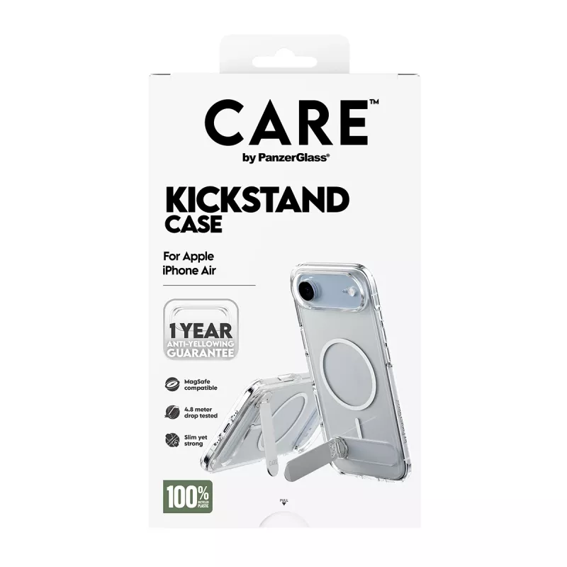 PanzerGlass CARE™ by ® Hülle Transparent mit Ständer & MagSafe iPhone Air