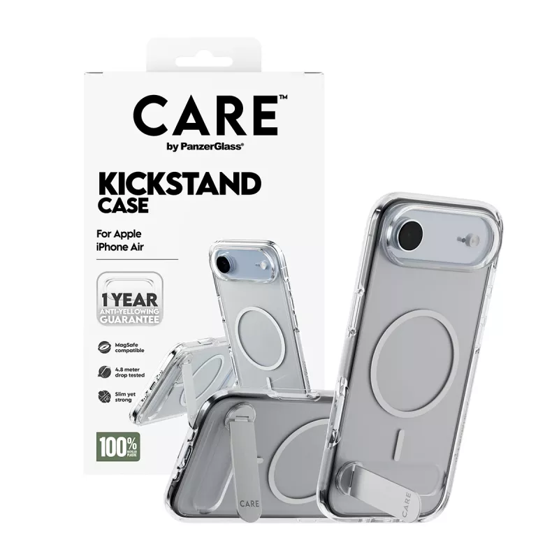 PanzerGlass CARE™ by ® Hülle Transparent mit Ständer & MagSafe iPhone Air