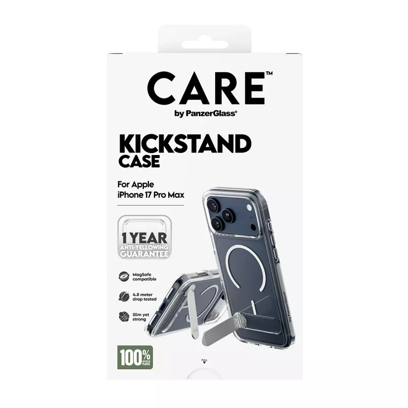 PanzerGlass CARE™ by ® Case Transparent mit Kickstand & MagSafe iPhone 17 Pro Max