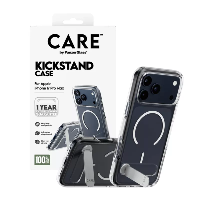 PanzerGlass CARE™ by ® Case Transparent mit Kickstand & MagSafe iPhone 17 Pro Max