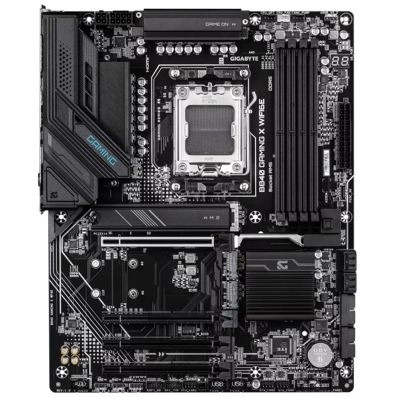 Motherboard GIGABYTE B840 GAMING X WIFI6E, AMD B840, Sockel AM5, ATX