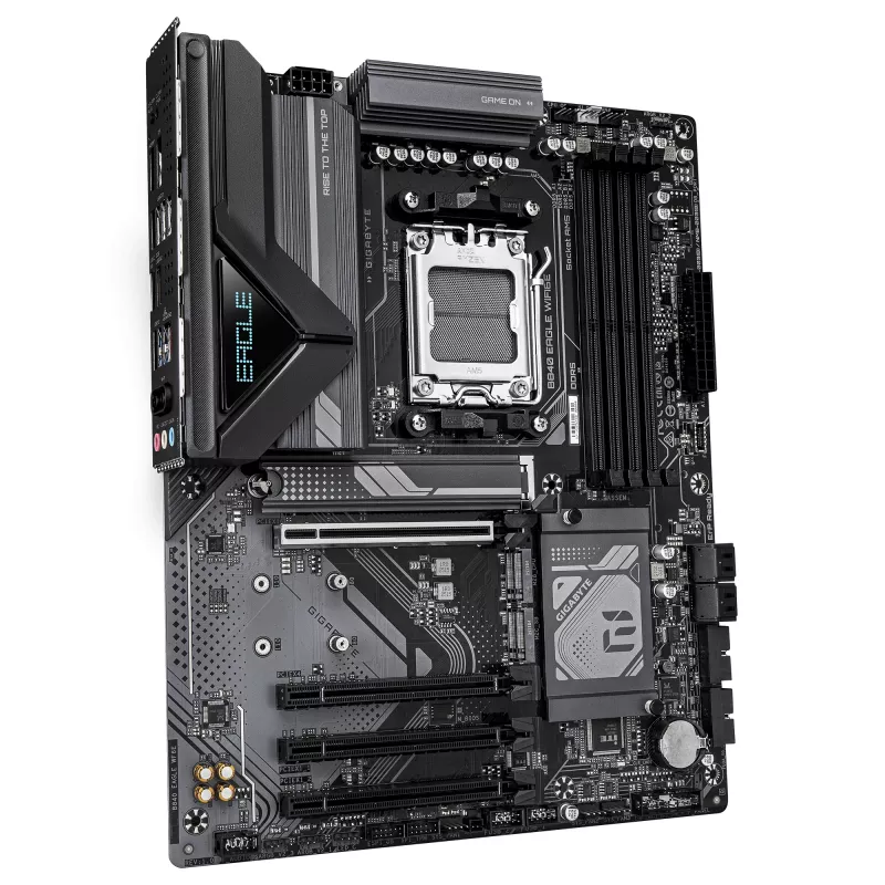GIGABYTE B840 EAGLE WIFI6E Mainboard - AMD Ryzen 9000 CPUs, 8+2+2 Phasen VRM, bis zu 8200MHz DDR5(O.C), 2xPCIe 4.0 + 1xPCIe 3.0 M.2, Wi-Fi 6E, 2.5GbE LAN, USB 3.2 Gen 2
