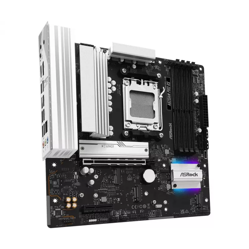 ASRock Motherboard A620AM Pro Rs AM5 AMD A620A 4 X DDR5 1 X HDMI 2.1 Tmds/frl 8g Kompatibel 1 X DisplayPort 1.4 Mit DSC mATX