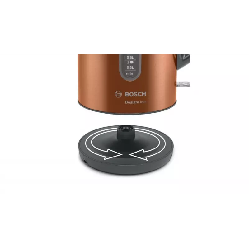 Bosch TWK4P439 elektrischer Wasserkocher 1,7 L 2400 W Schwarz, Gold