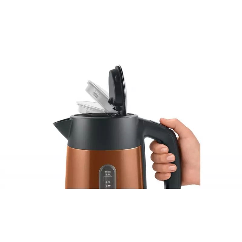 Bosch TWK4P439 elektrischer Wasserkocher 1,7 L 2400 W Schwarz, Gold