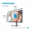 HP Z25xs G3 Computer-Monitor 63,5 cm (25 Zoll) 2560 x 1440 Pixel Quad HD Schwarz