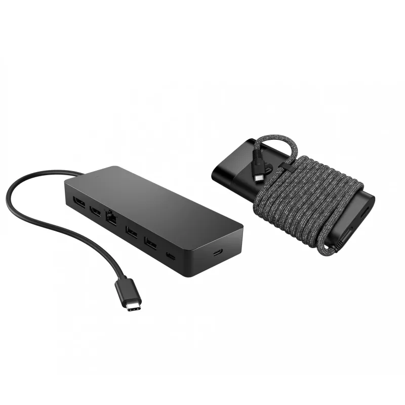 USB-C Hub und Laptop-Ladegerät HP 9H0H9AA#ABB Kompaktes Design, vielseitige Konnektivität