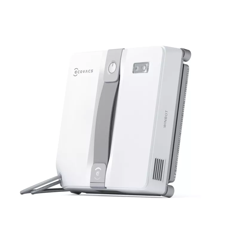 Fensterreiniger Ecovacs WINBOT MINI — Saugnapf, Li-Ionen-Akku, min. Fenster 22×25 cm, 1,3 kg, 215×215×55 mm, grau/weiß