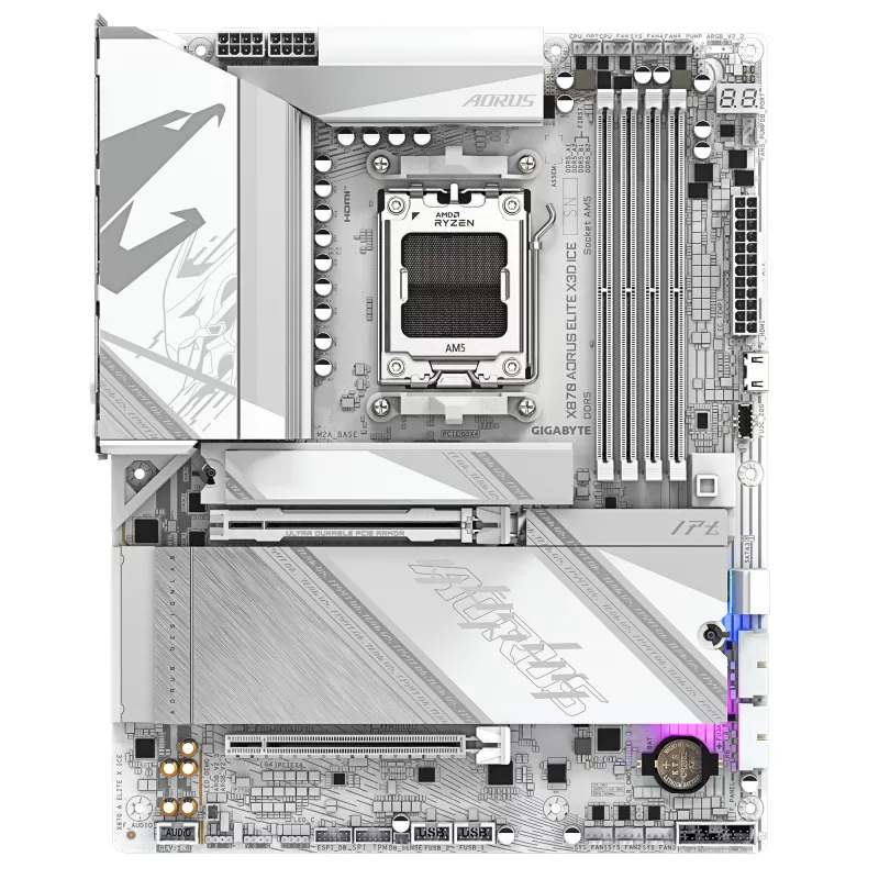 Motherboard GIGABYTE X870 AORUS ELITE X3D ICE, AMD X870, Sockel AM5, ATX