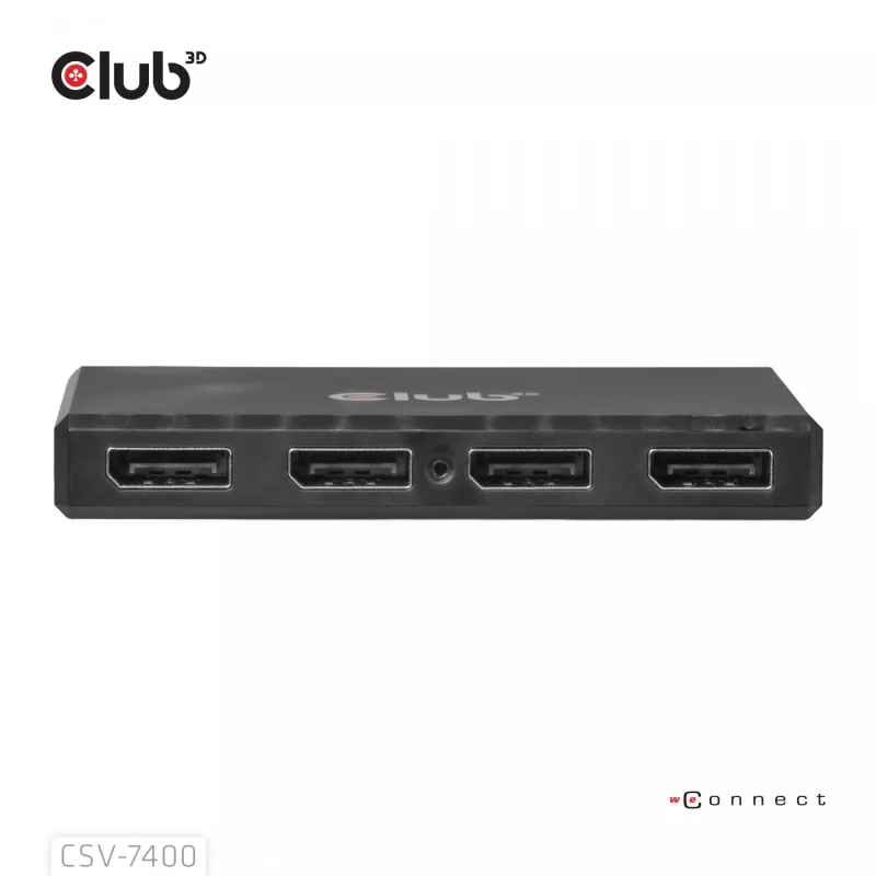 CLUB3D Quad DisplayPort™ Hub – 4 x 4K Auflösung @ 30Hz, MST-Unterstützung