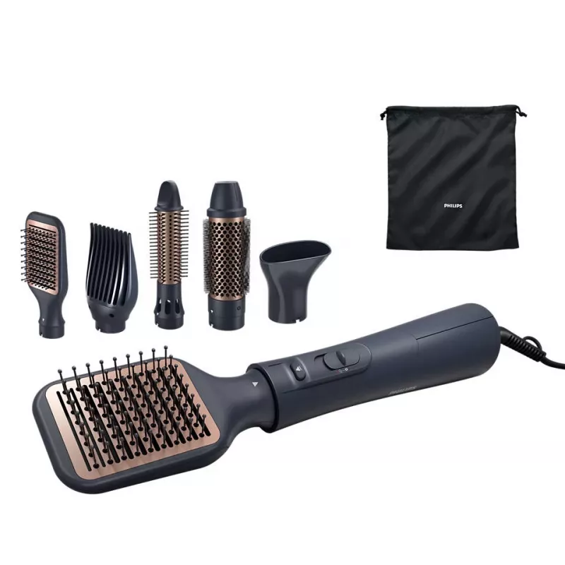 Haarstyling-Set Philips 5000 Series BHA530/00 — Haarglätter & Lockenstab, 1000 W, 3 Heizstufen, Ionen-Technologie, 5 Aufsätze, 2 m Kabel, schwarz