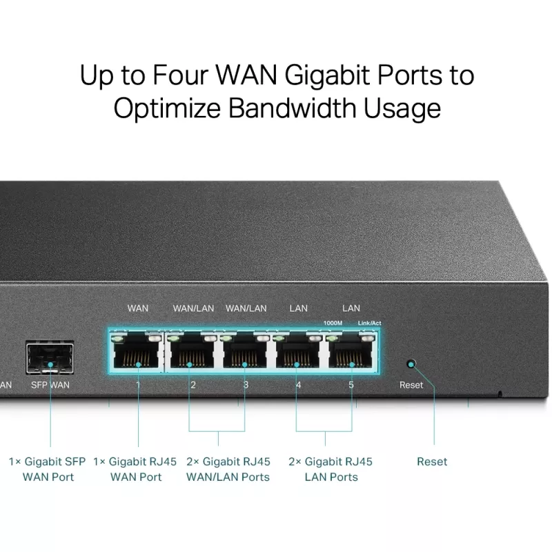 TP-Link SafeStream Gigabit Multi-WAN VPN Router, Ethernet WAN, Gigabit Ethernet, Schwarz