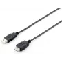 Equip USB 2.0 Typ A Verlängerungskabel, Stecker – Buchse, 1,8 m, schwarz