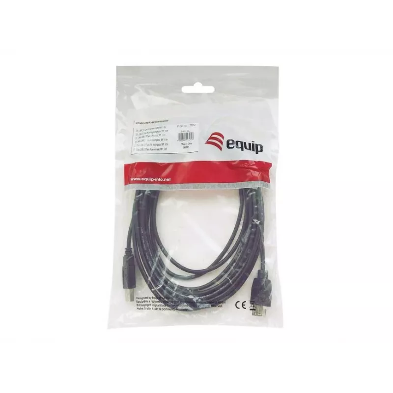 Equip USB 2.0 Typ A auf Typ B Kabel, 2,0 m, schwarz