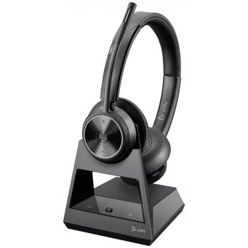 HP Poly Savi 7320 Office Stereo DECT 1880-1900 MHz Headset, Schwarz, Mexiko, Windows 10, Windows 11, macOS, TCO, 185 mm