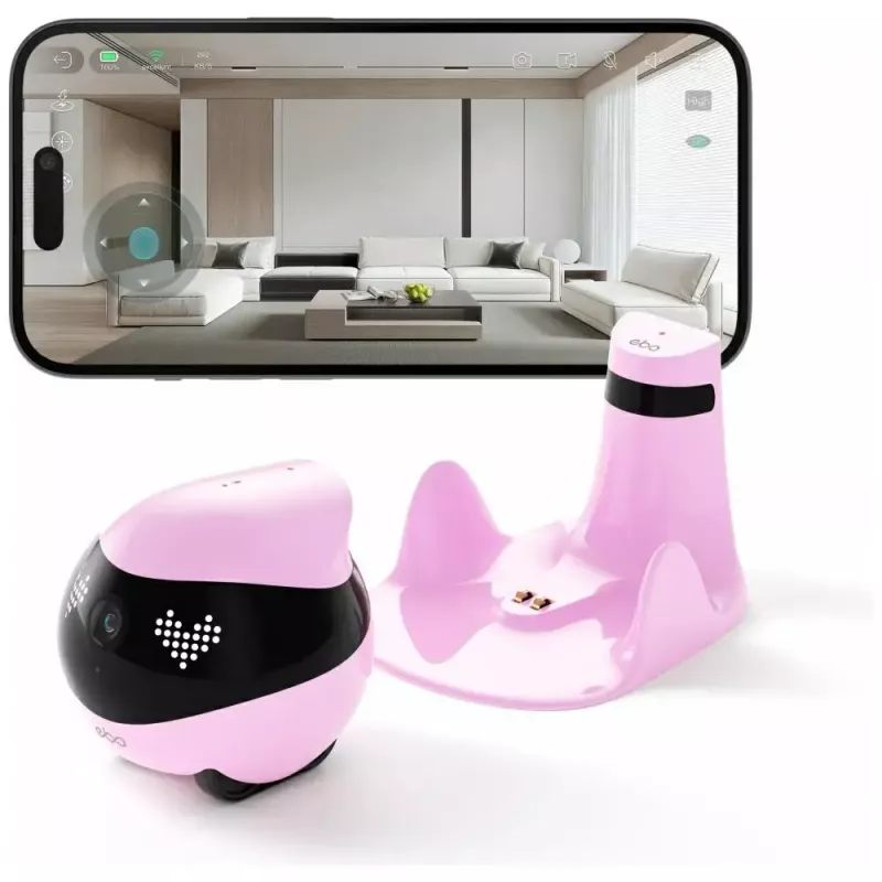 Überwachungsroboter Enabot EBO AIR 2 – mobile Heimkamera, pink