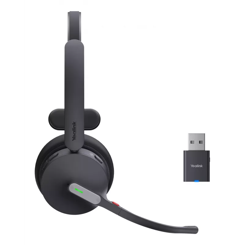 Yealink WH64 Hybrid Mono Teams Headset Kabelloses Headset für Büro/Callcenter Micro-USB Bluetooth Schwarz