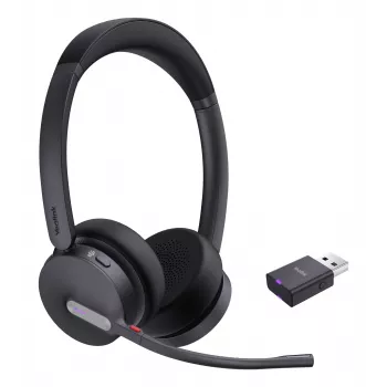 Yealink WH64 Hybrid Dual Teams Headset Kabellos Headset für Büro/Callcenter Micro-USB Bluetooth Schwarz