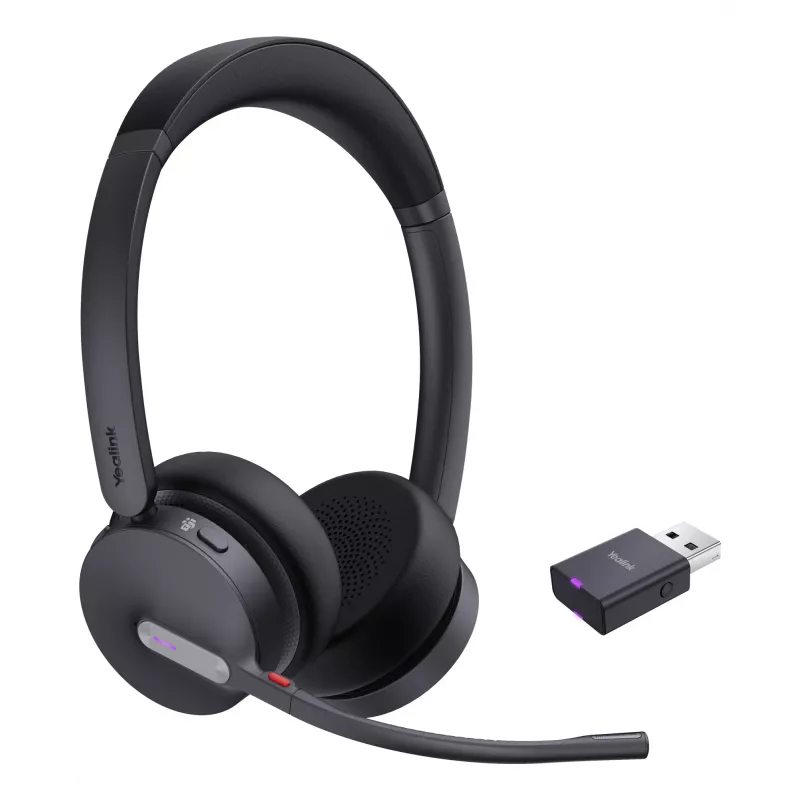 Yealink WH64 Hybrid Dual Teams Headset Kabellos Headset für Büro/Callcenter Micro-USB Bluetooth Schwarz